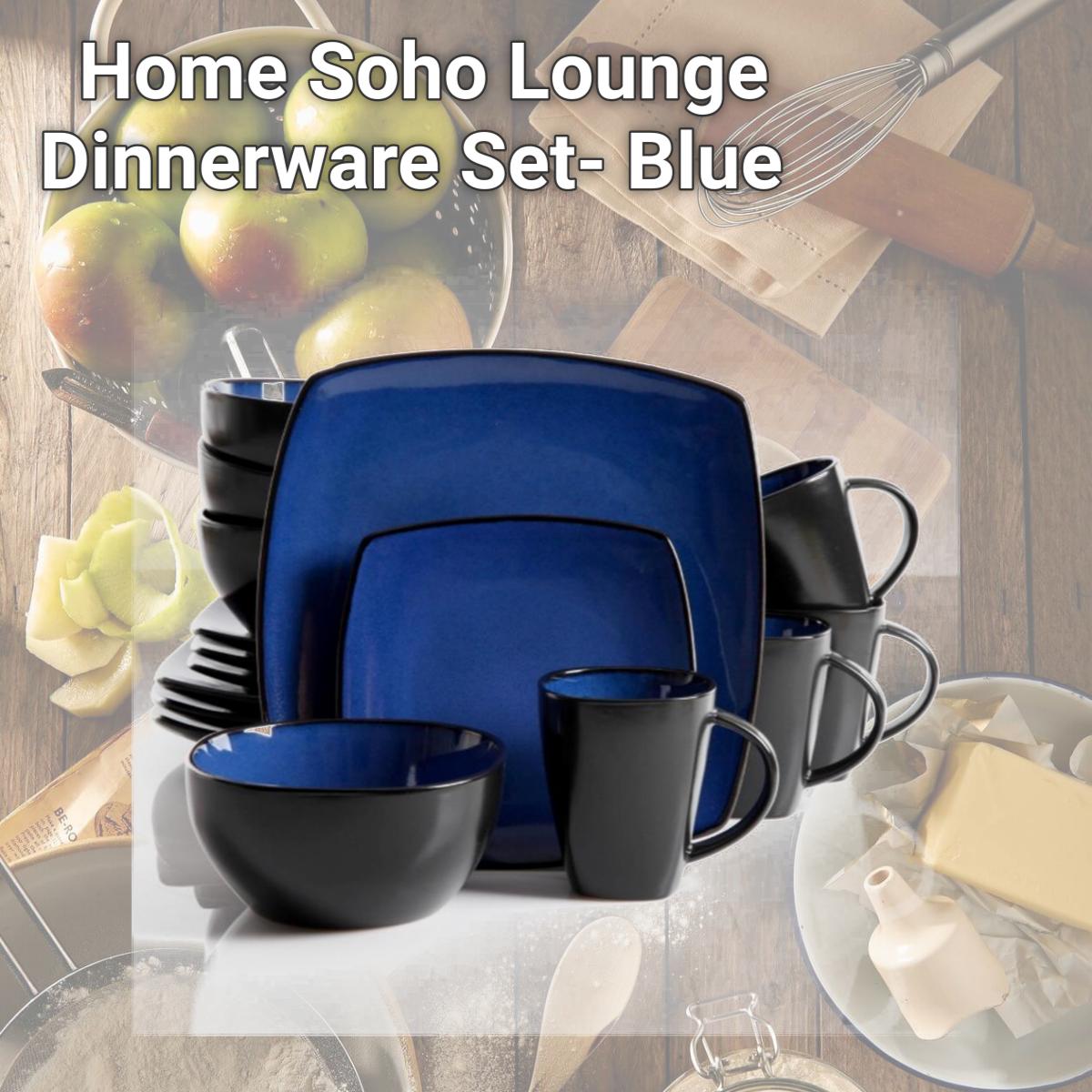 Picture of Gibson 68632.16 Home Soho Lounge Dinnerware Set- Blue