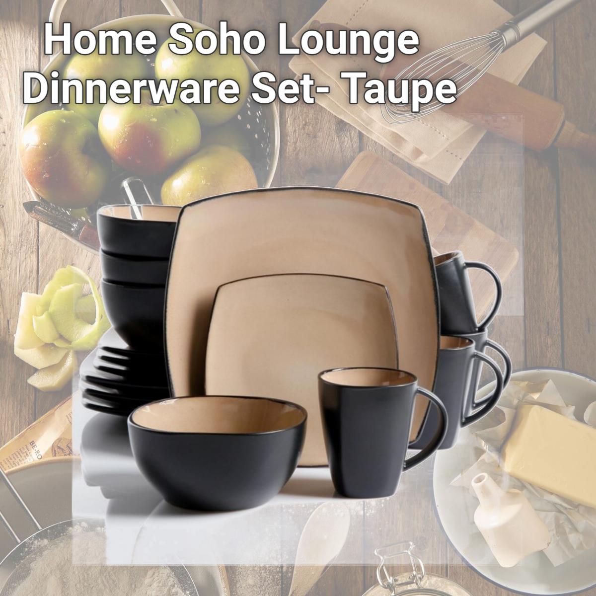 Picture of Gibson 69467.16 Home Soho Lounge Dinnerware Set- Taupe