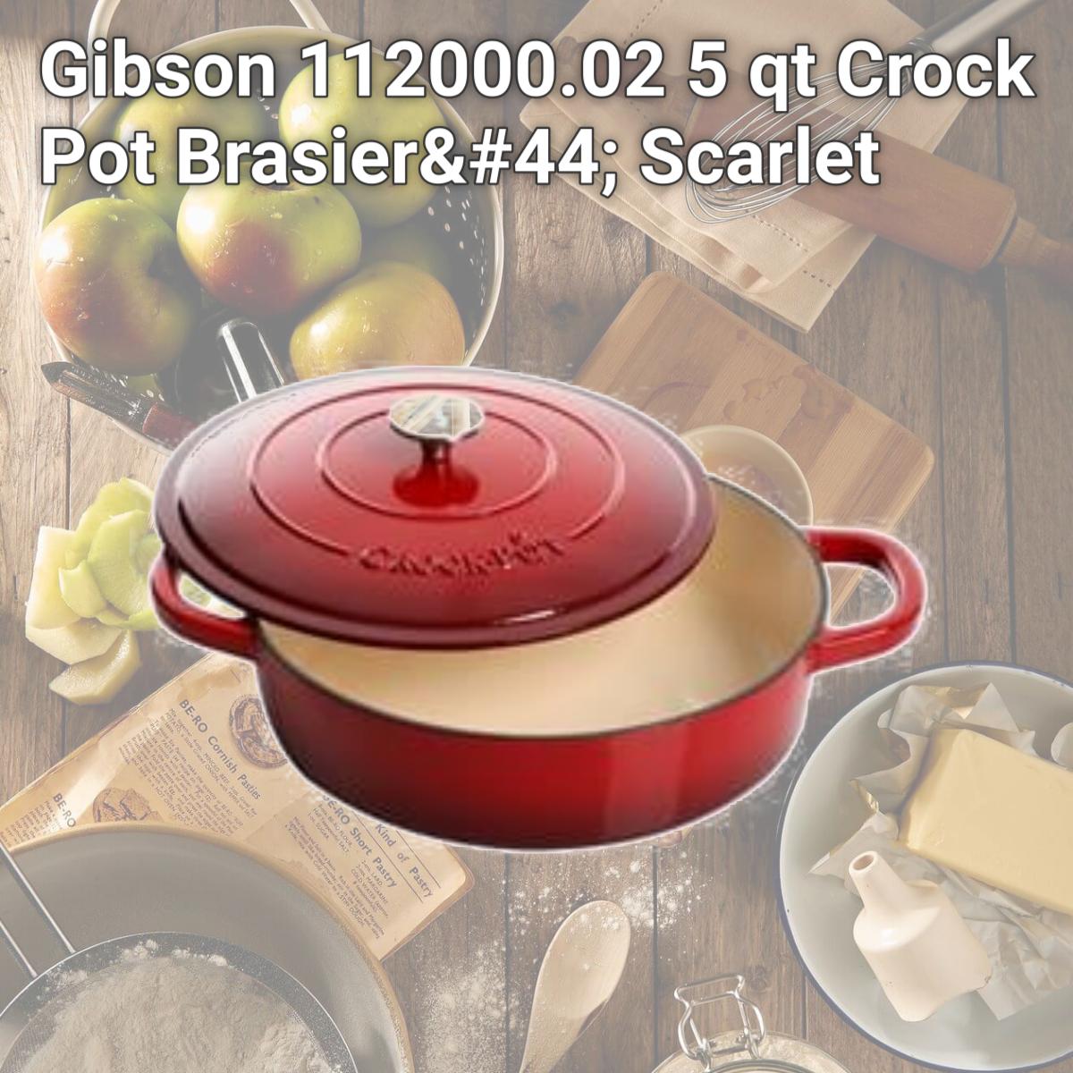 Picture of Gibson 112000.02 5 qt Crock Pot Brasier, Scarlet