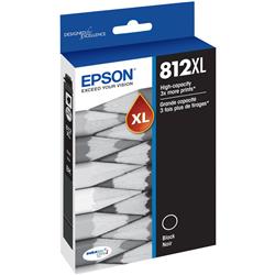 Epson America T812XL120-S High Capacity Ink Cartridge with Sensormatic, Black