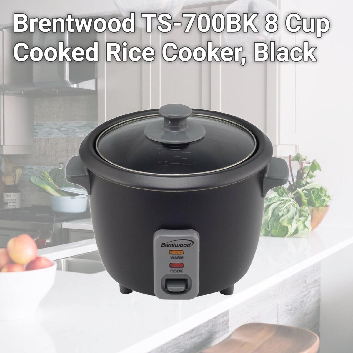 Picture of Brentwood TS-700BK 8 Cup Cooked Rice Cooker, Black