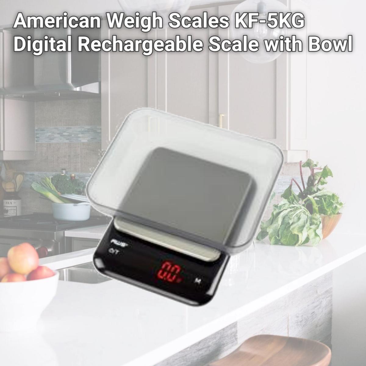 Picture of American Weigh Scales KF-5KG Digital Rechargeable Scale with Bowl