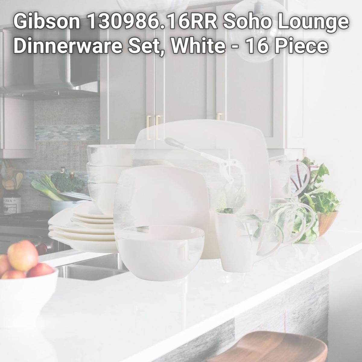 Picture of Gibson 130986.16RR Soho Lounge Dinnerware Set, White - 16 Piece