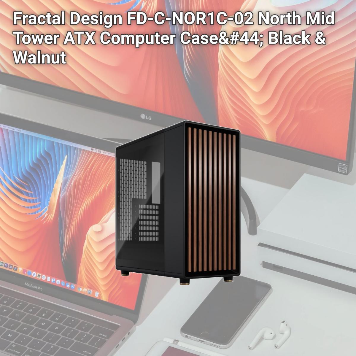 Picture of Fractal Design FD-C-NOR1C-02 North Mid Tower ATX Computer Case&#44; Black & Walnut