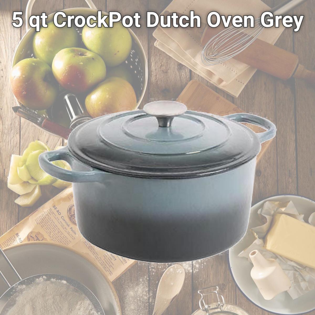 Picture of Gibson 69140.02 5 qt CrockPot Dutch Oven, Grey
