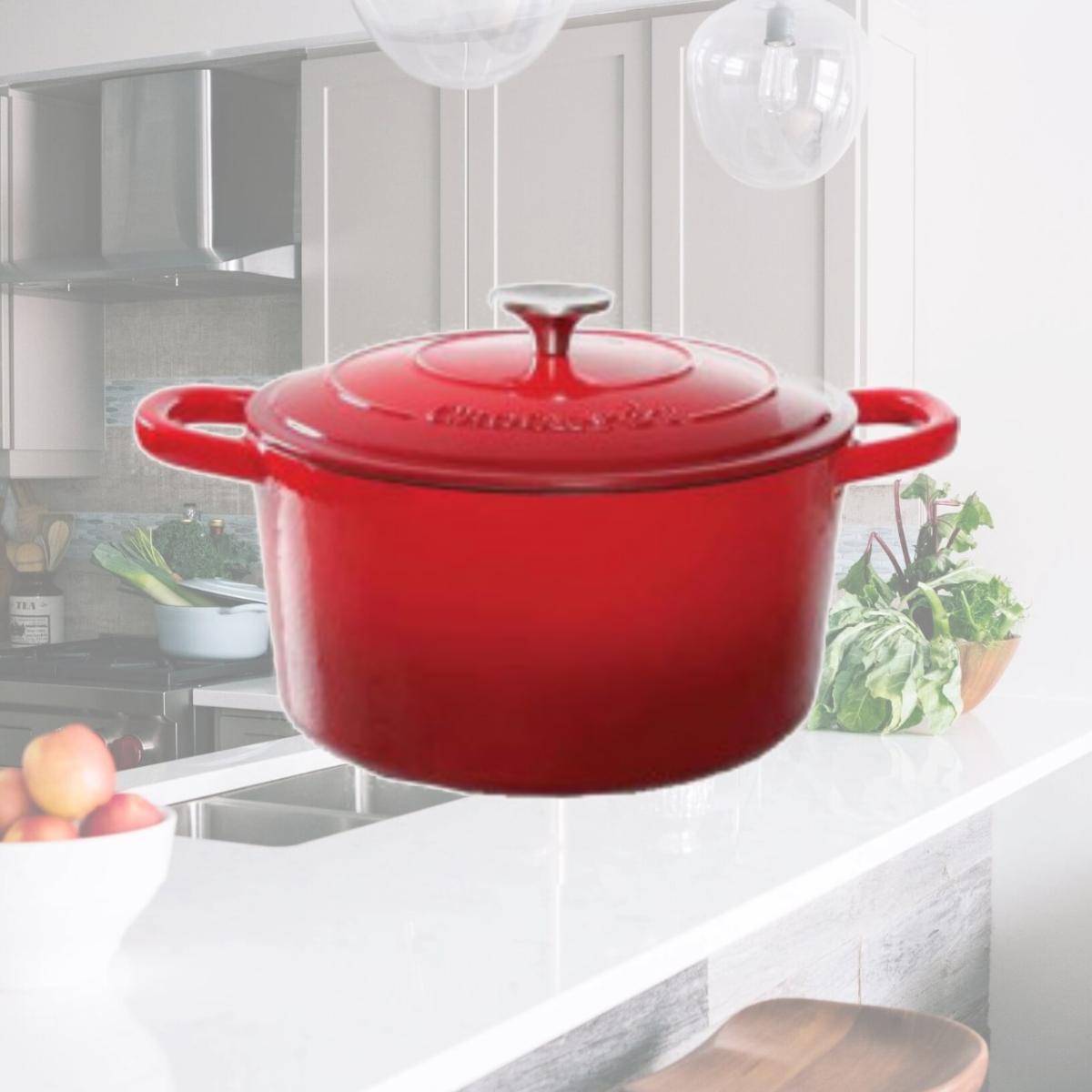Picture of Gibson 69141.02 5 qt CrockPot Dutch Oven, Red