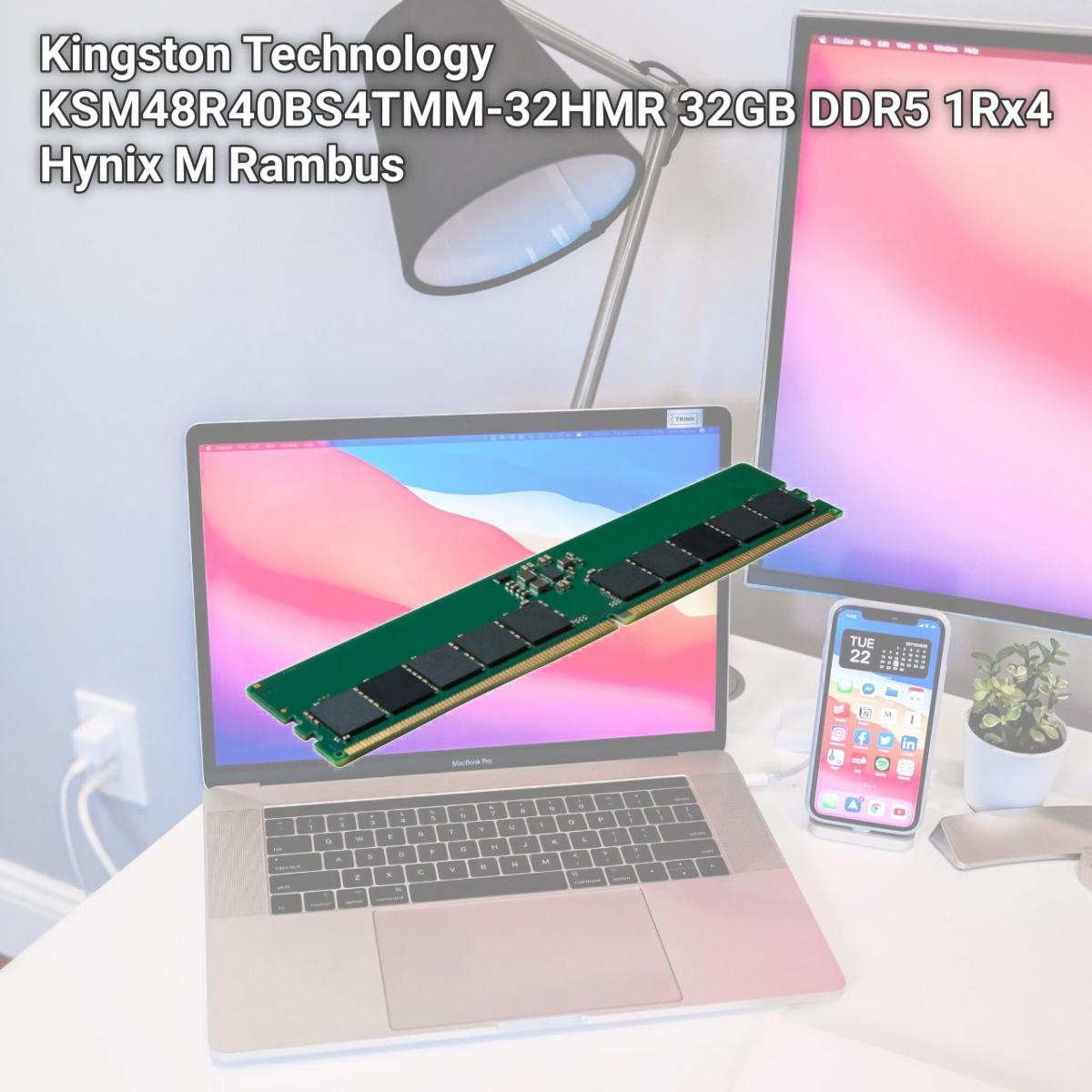 Picture of Kingston Technology KSM48R40BS4TMM-32HMR 32GB DDR5 1Rx4 Hynix M Rambus