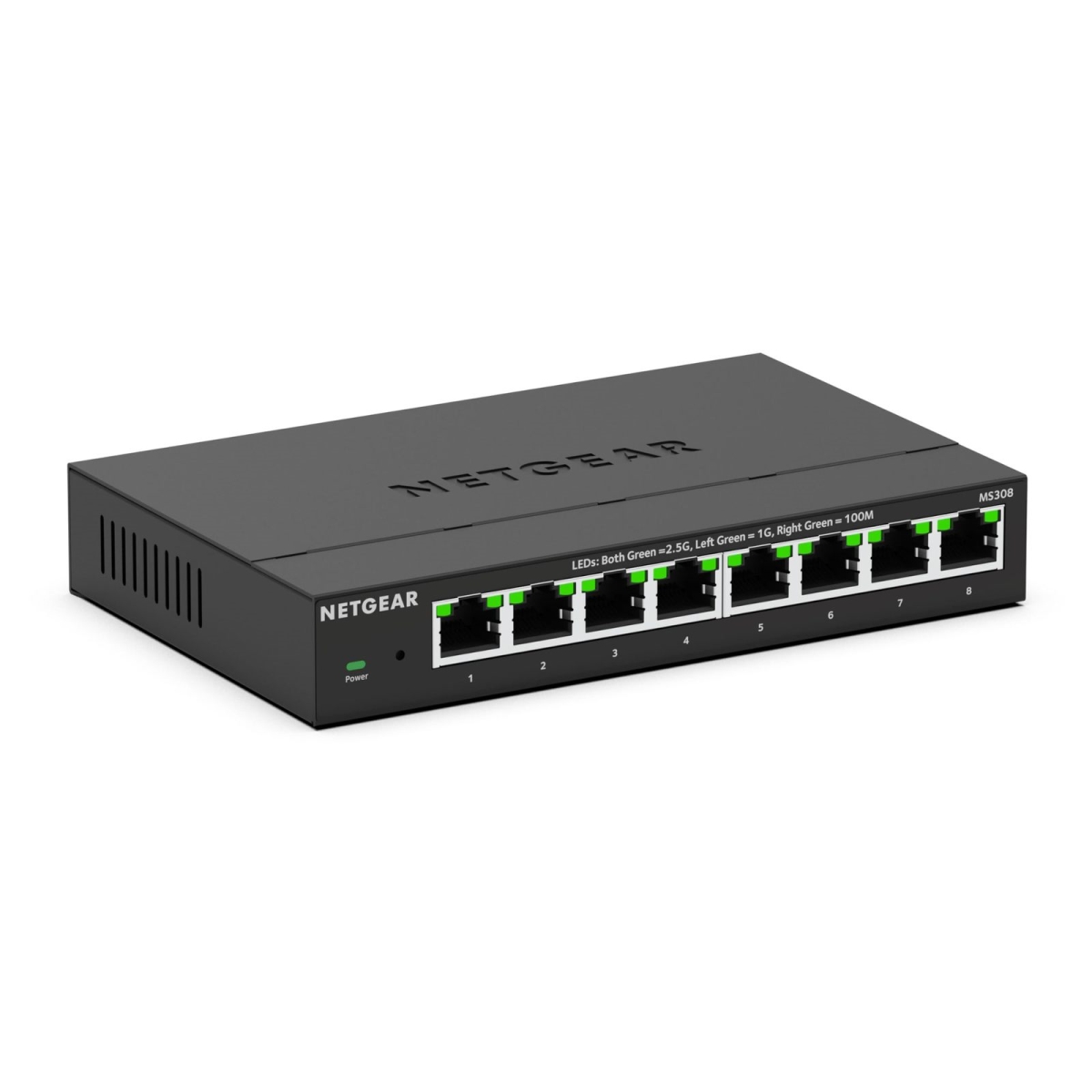 MS308-100NAS 8-Port 2.5GB Multi-Gigabit Ethernet Unmanaged Network Switch