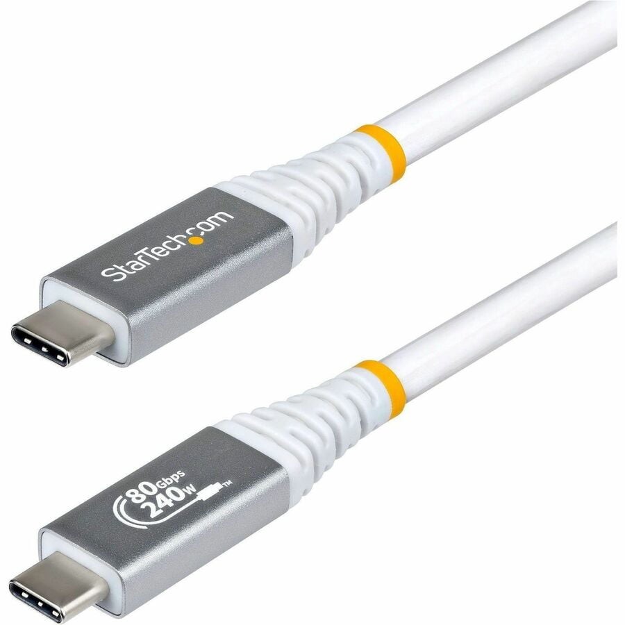CC3FT80GUSB4CABLEW 3 ft. 240W 8K 120Hz-4K 240Hz USB4 80Gbps USB-IF Certified USB-C Cable, White
