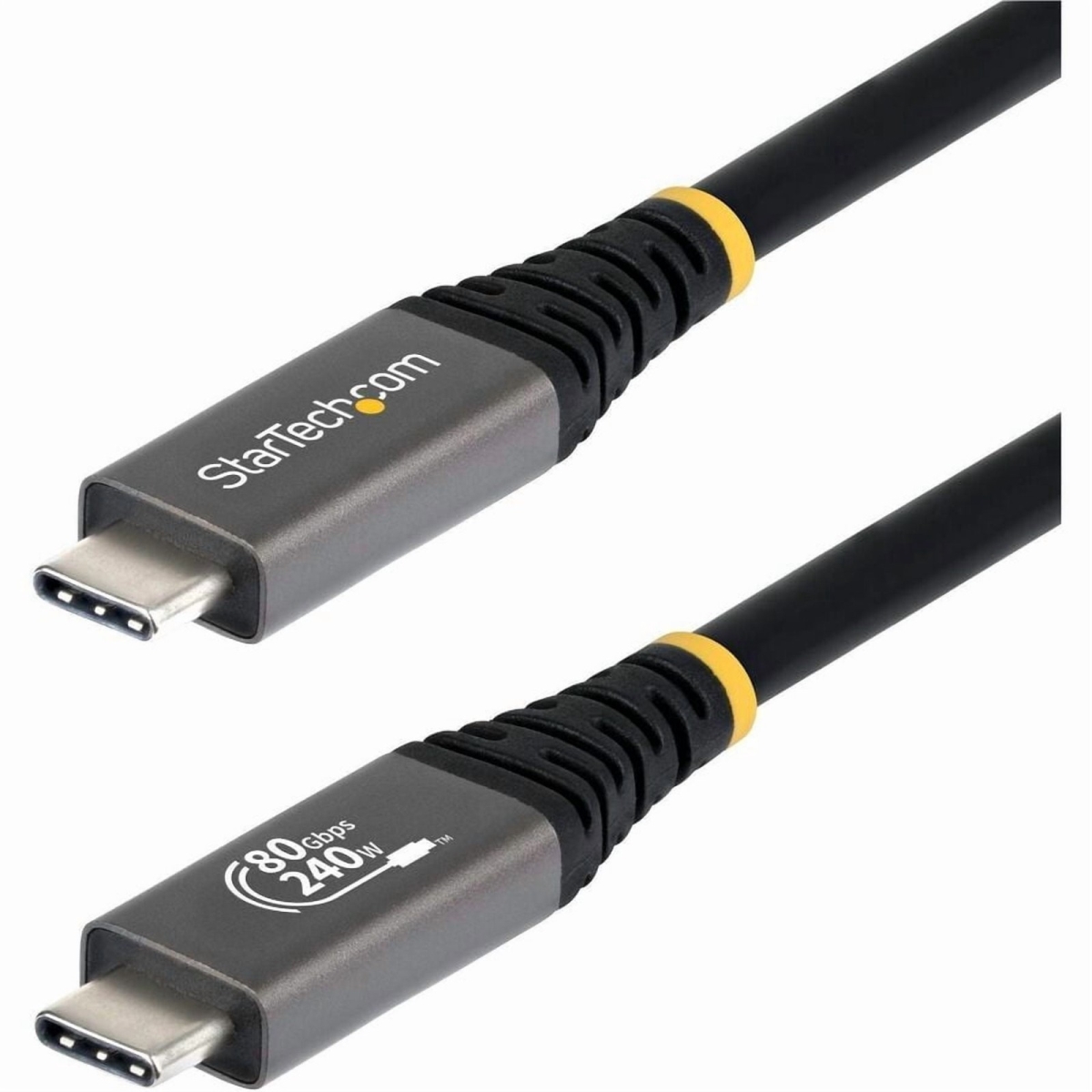 CC5FT80GUSB4CABLE 5 ft. 240W 8K 120Hz-4K 240Hz USB4 80Gbps USB-IF Certified USB-C Cable, Black