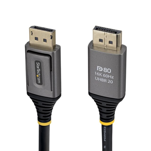 DP21V-6F-DP80-CABLE 6 ft. 10K-8K 60Hz VESA Certified DP80 DisplayPort 2.1 Cable