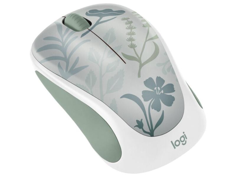 Logitech 910-007793 Design Collection Limited Edition Wireless Mouse, Misty Garden Green