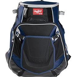 Rawlings VELOBK-N Baseball 2 Bat Equipment Backpack Navy