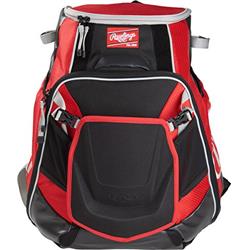 Rawlings VELOBK-S Baseball 2 Bat Equipment Backpack Scarlet