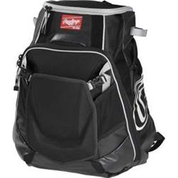 Rawlings VELOBK-B Baseball 2 Bat Equipment Backpack Black