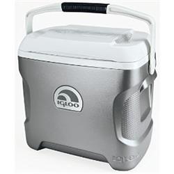 00040358 26 Qt Iceless Thermoelectric Cooler, Silver & White