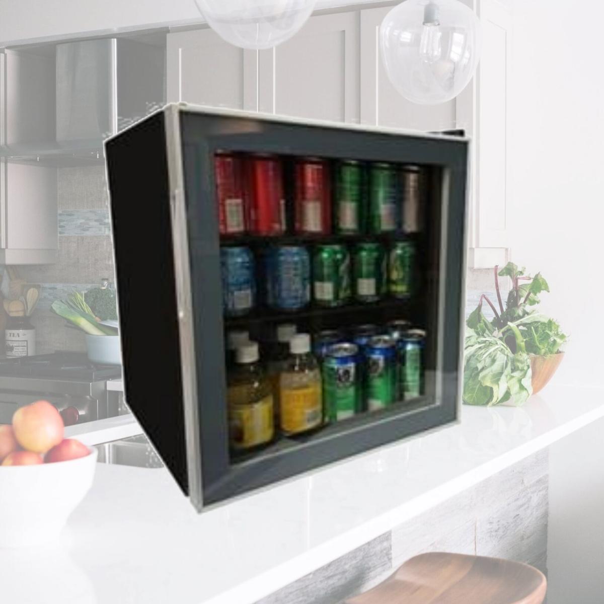 Picture of Avanti ARBC17T2PG 1.7 cu. ft. Beverage Cooler Cabinet & Platinum Trim Glass Door, Black