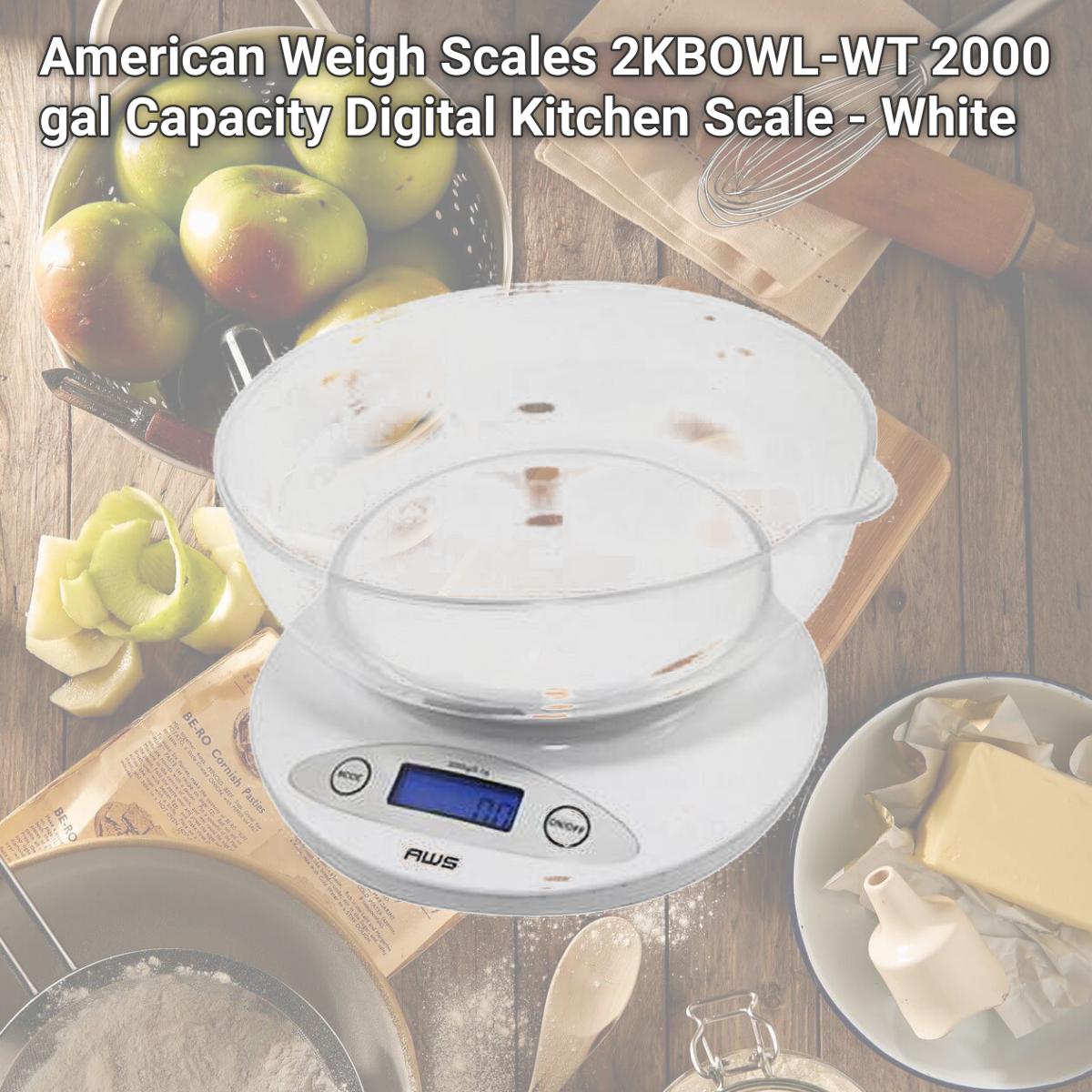 Picture of American Weigh Scales 2KBOWL-WT 2000 gal Capacity Digital Kitchen Scale - White