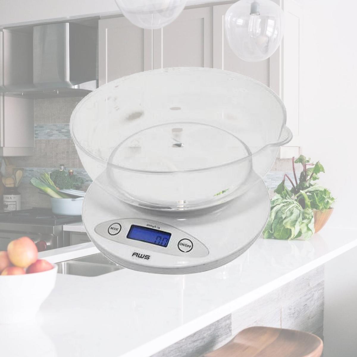 Picture of American Weigh Scales 2KBOWL-WT 2000 gal Capacity Digital Kitchen Scale - White