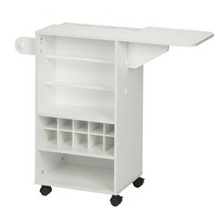 Crt-06343 Rolling Craft Storage Cart With Fabric Drawer - White