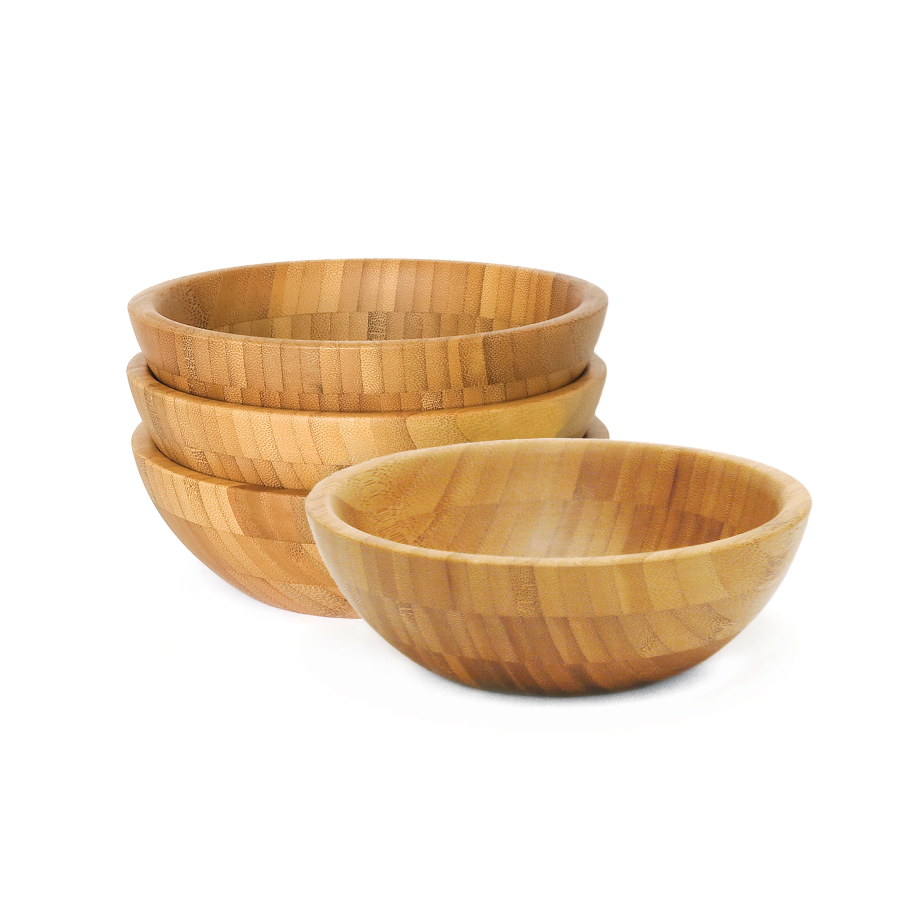 8203-4 7 In. Bamboo Bowls, Set Of 4