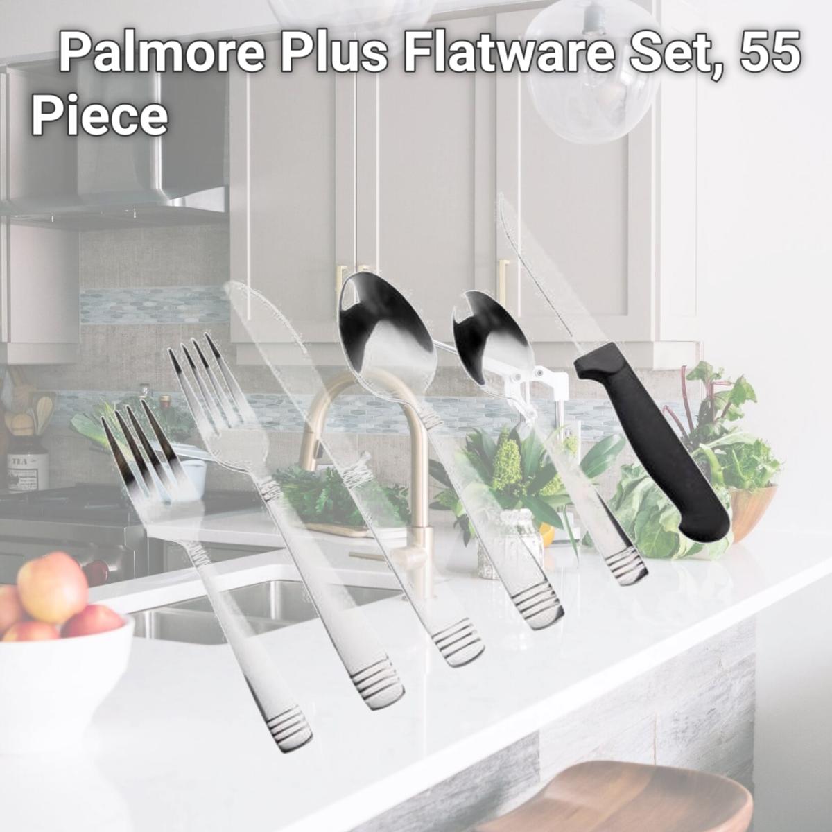 Picture of Gibson 91459.55 Palmore Plus Flatware Set, 55 Piece