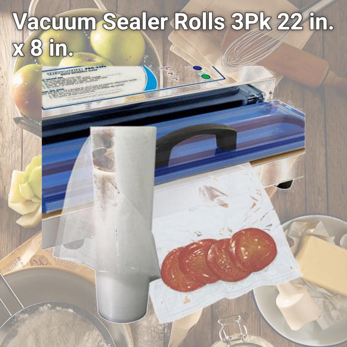Picture of Weston 30-0201-W Vacuum Sealer Rolls 3Pk 22 in. x 8 in.