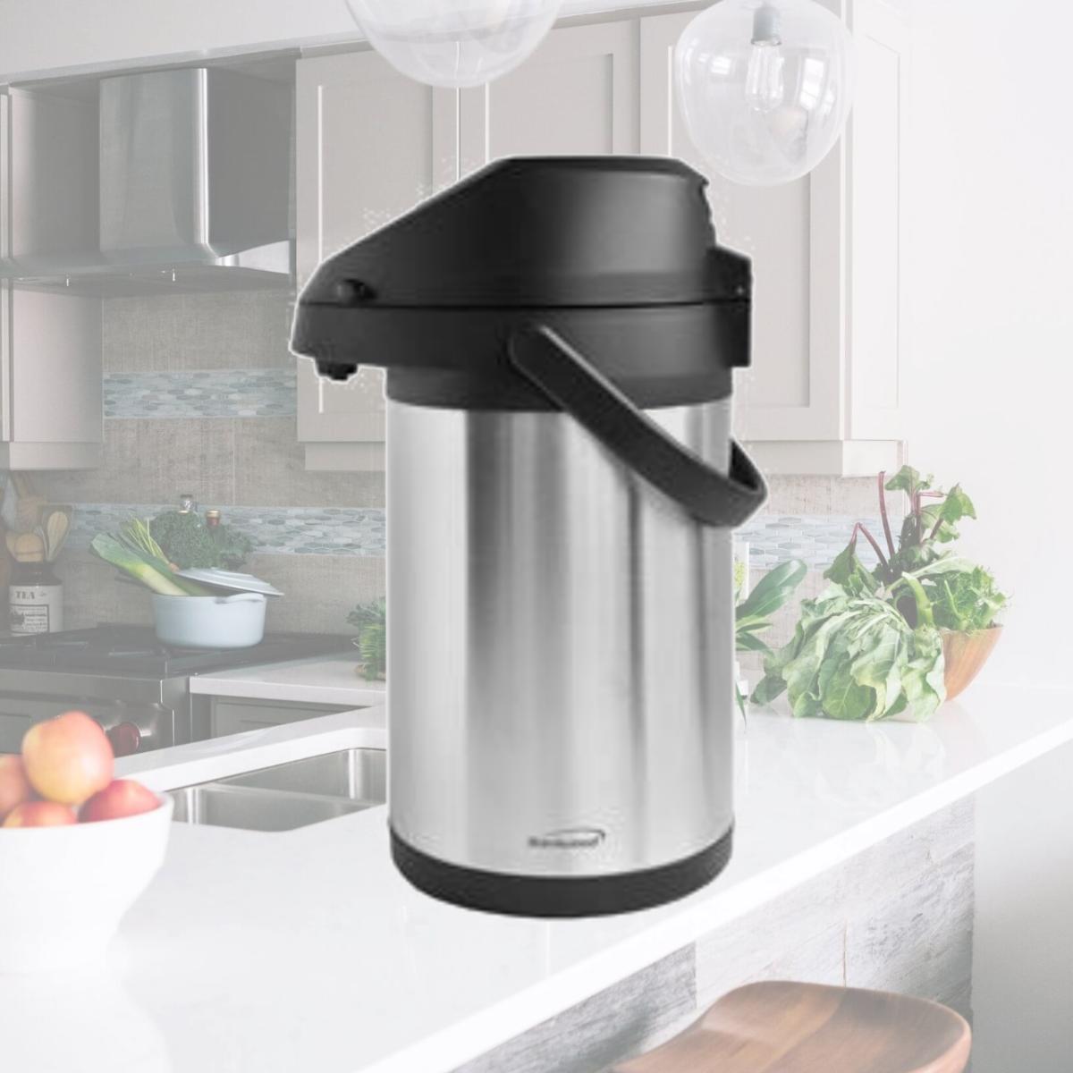 Picture of Brentwood CTSA-2500 Airpot Hot & Cold Drink Dispenser, Stainless Steel