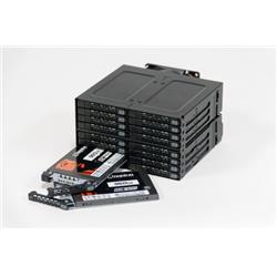Mb516sp-b 2.5 In. Rugged Full Metal 16 Bay Backplane Cage, Black