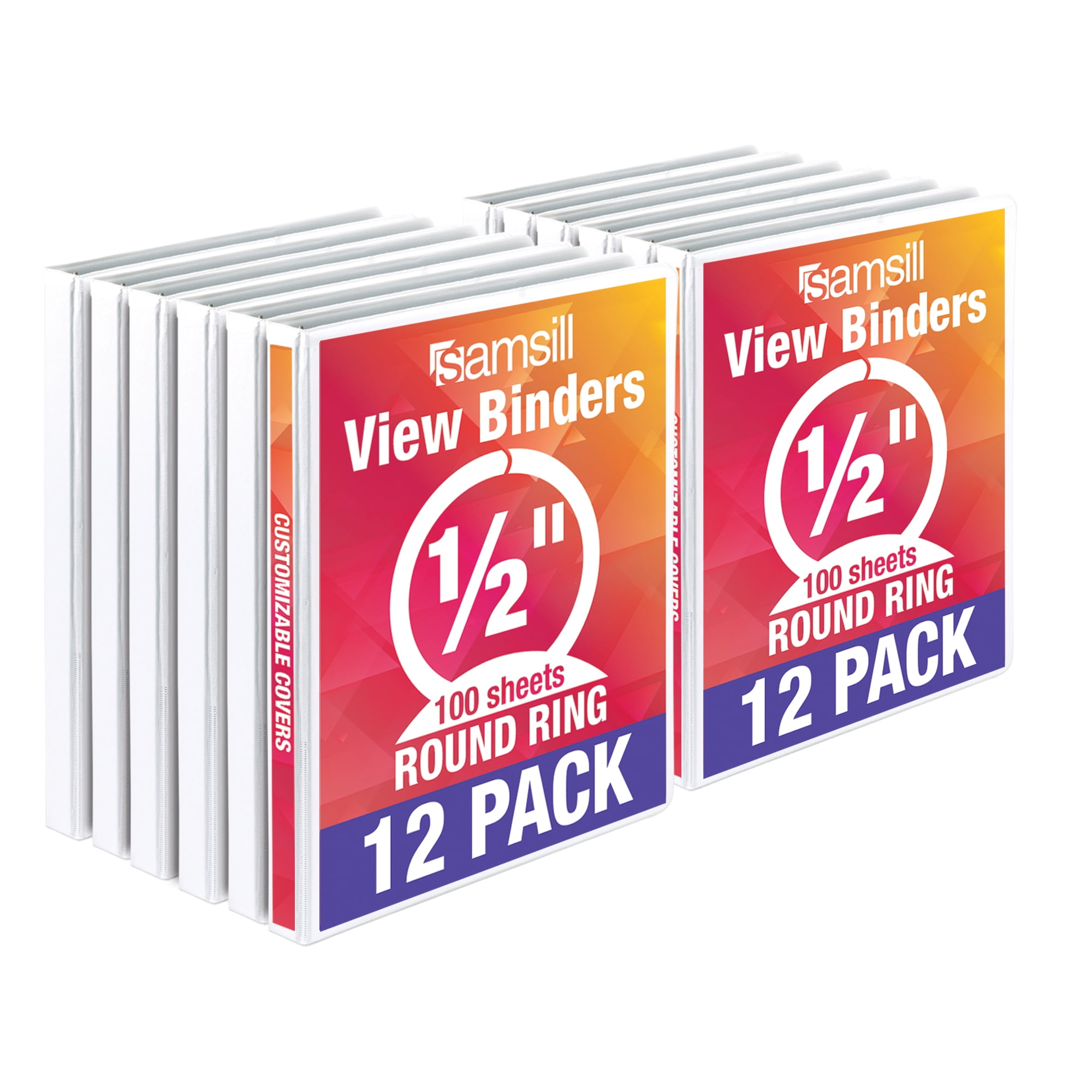 I08517c 0.5 In. Economy View Binder - White, Pack Of 12