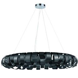 Har-288p-bk 8 Light Pendant, Black Aluminum Ribbons