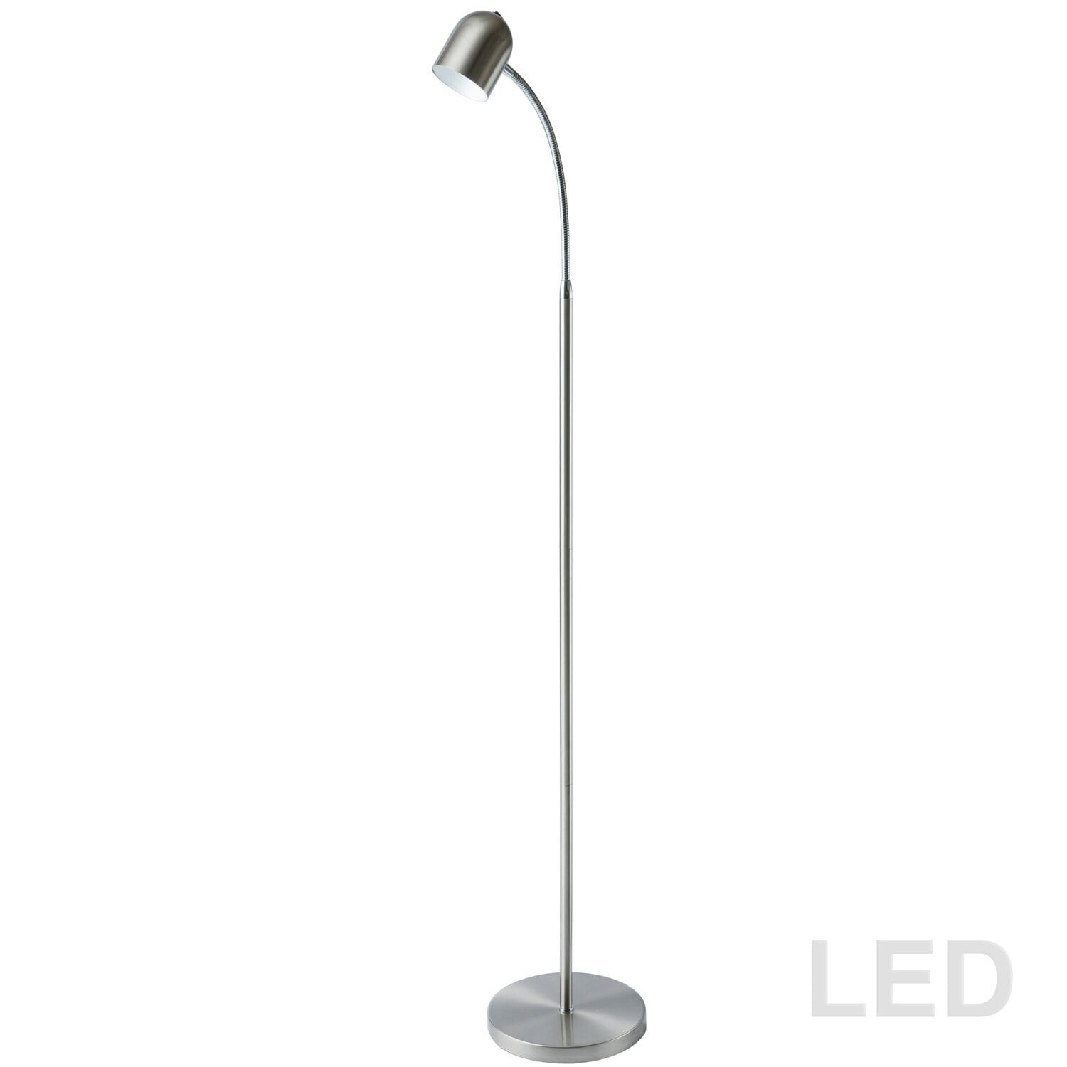 123ledf-sc 5 Watt Led Floor Lamp, Satin Chrome