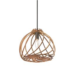 Lil-91p-wd 1 Light Incandescent Pendant, Wood - 7 X 9 X 9 In.