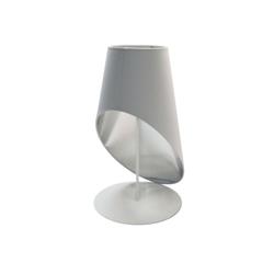 Ods-1t-691 1 Light Slanted Tapered Drum Table, White & Silver