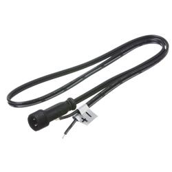 18 In. 20awg Power Cable With Female Connect, Black