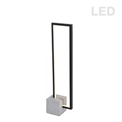 Fln-ledt25-mb Florence 21.6w Led Concrete Base Table Lamp, Matte Black