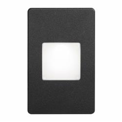 120v Ac Input, 2700k, 3.3w Ip65, Black Wall Led Light With White Lens