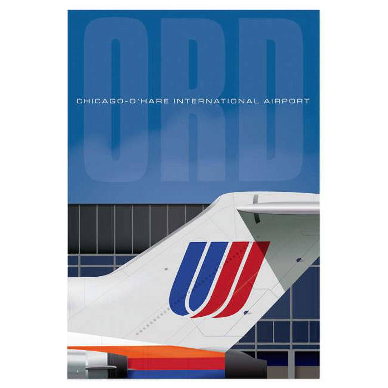 Ja027 14 X 20 In. Ord Airport United Tail Poster