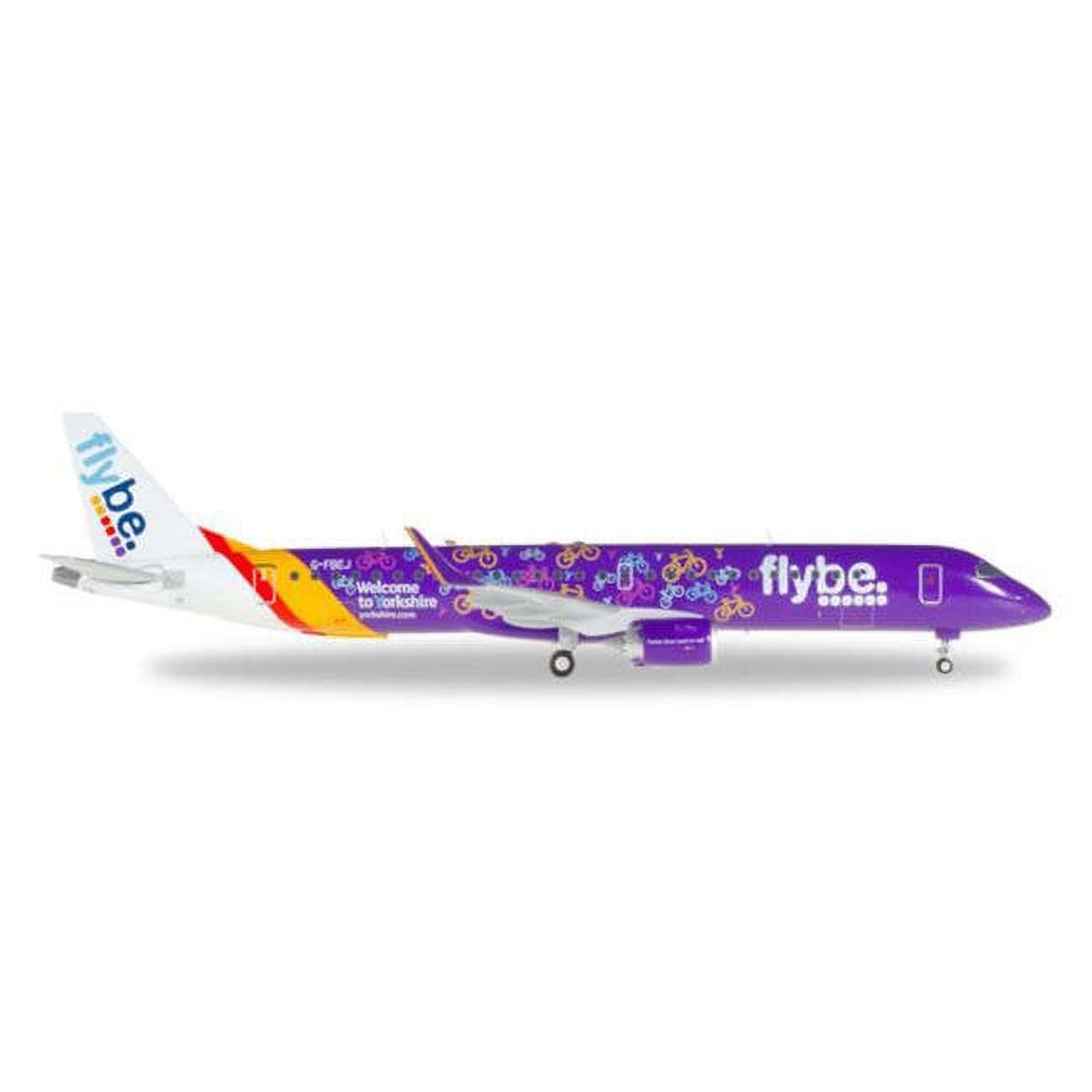 Herpa 200 Scale Commercial-private E558297 Flybe Erj195 Welcome To Yorkshire No.g-fbej, 1-200