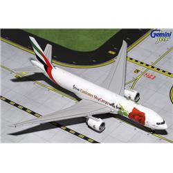 Gj1662 Emirates Skycargo Boeing 777f With Love 1-400 Model Airplane