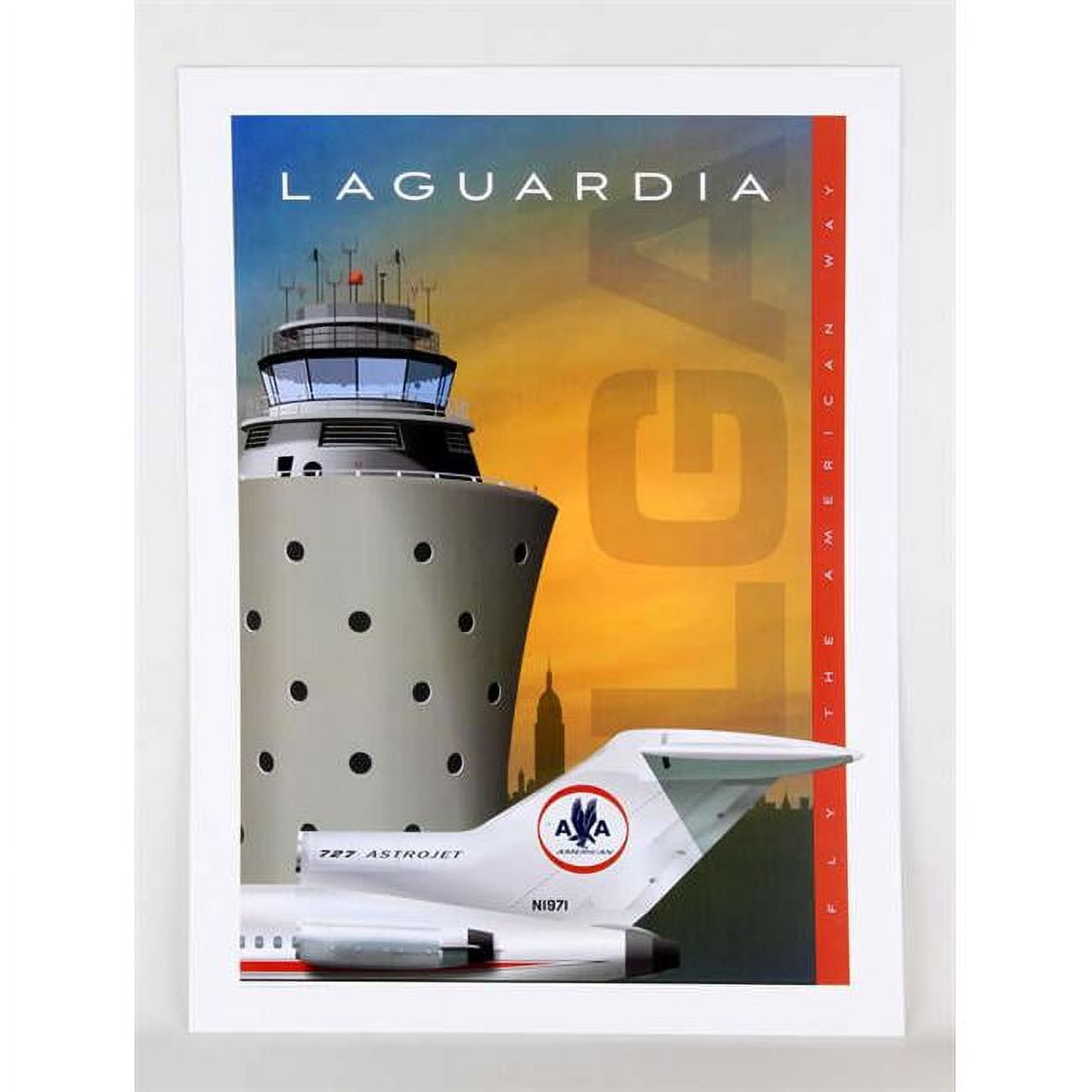 Ja050 14 X 20 In. Laguardia American 727 Poster