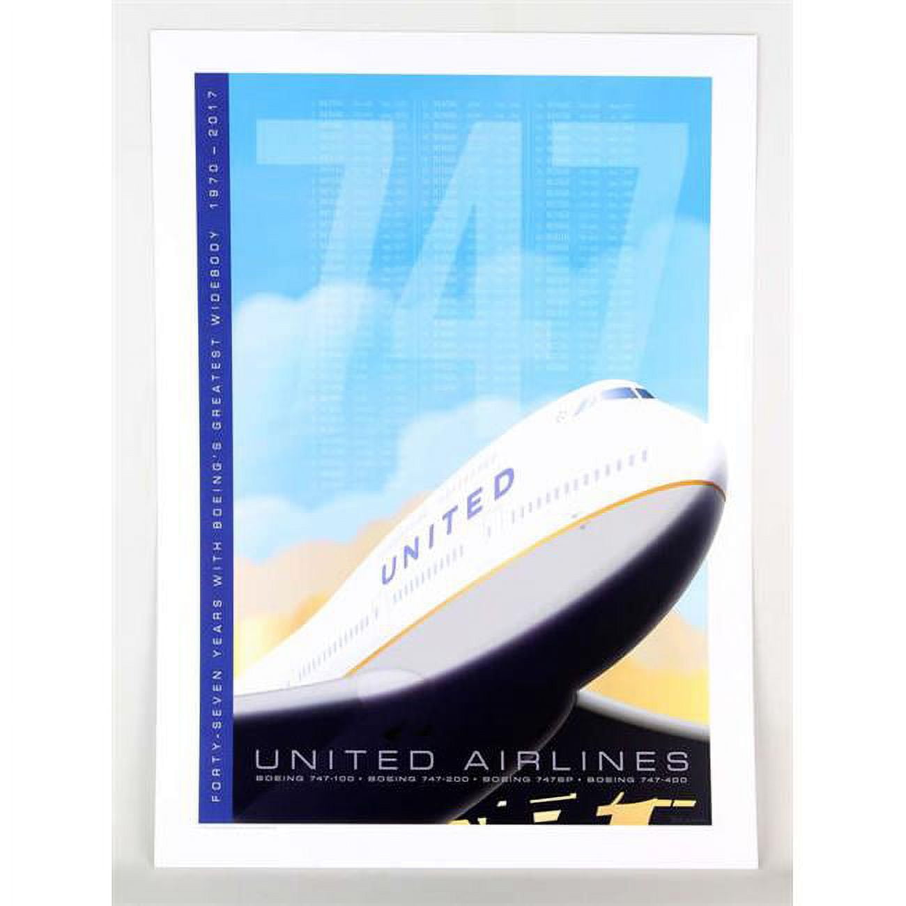 Ja063 14 X 20 In. United 747 Tribute Poster Unicon Poster
