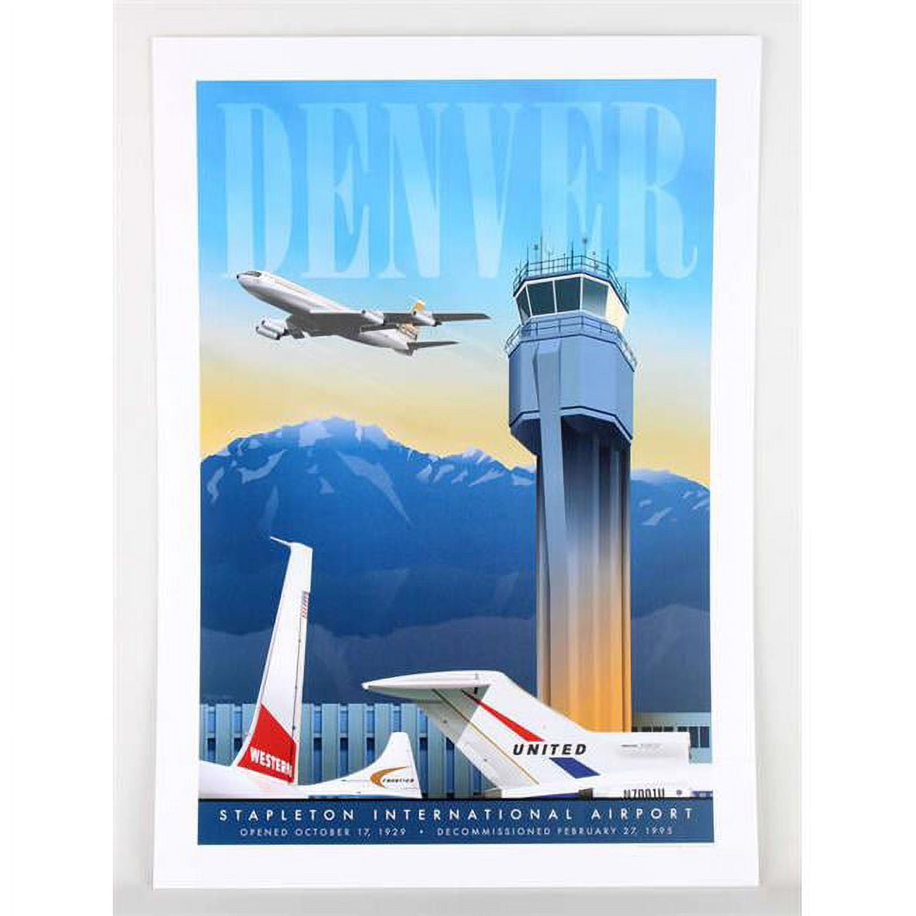 Ja064 14 X 20 In. Denver Stapleton Airport Poster