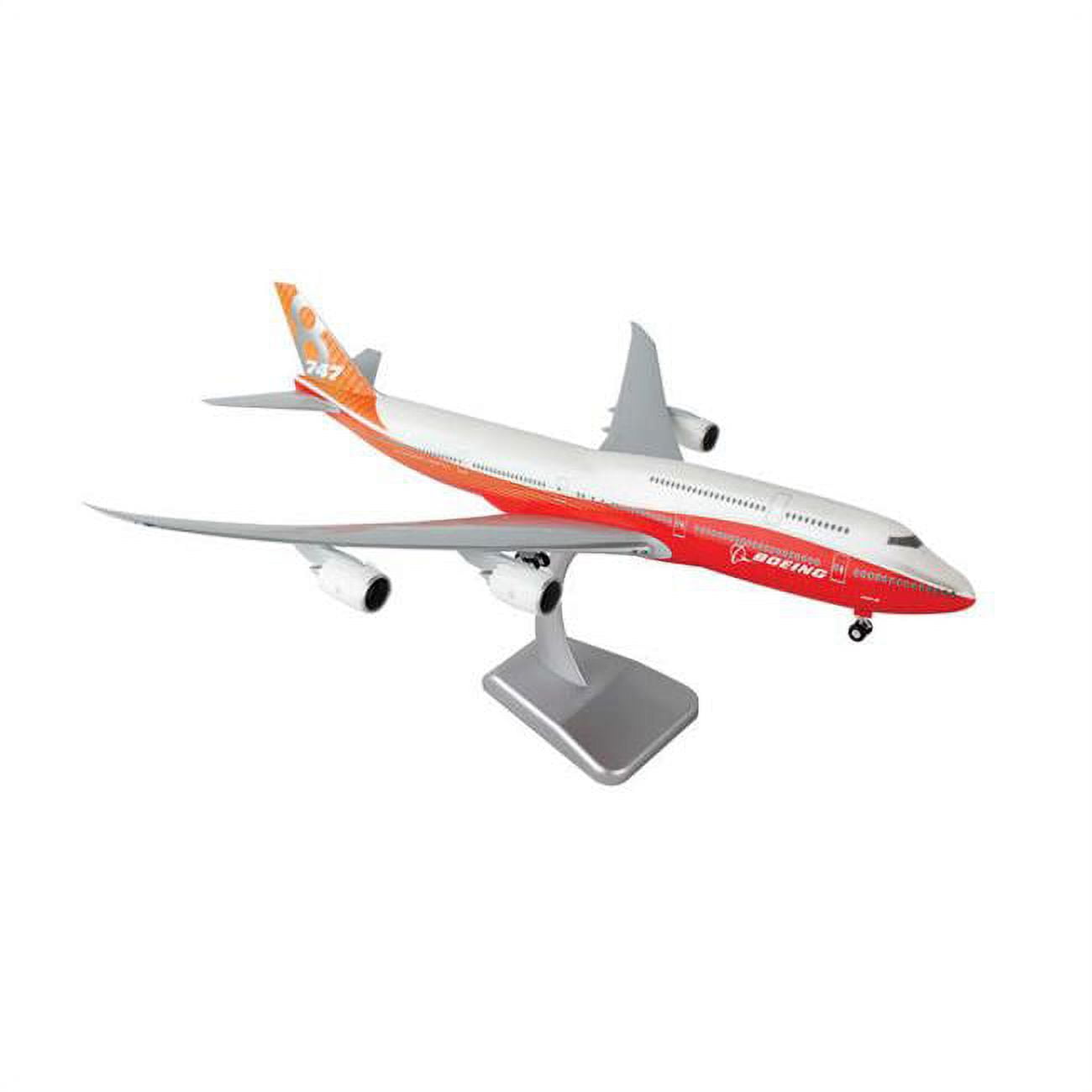 Hogan Wings Hg10864g 1 Isto 200 Boeing House 747-8 Red Tail With Gear Model Airplane