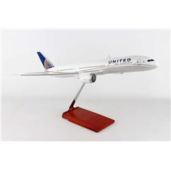 Skr9003 1 Isto 100 United 787-9 Model Plane With Wood Stand & Gear