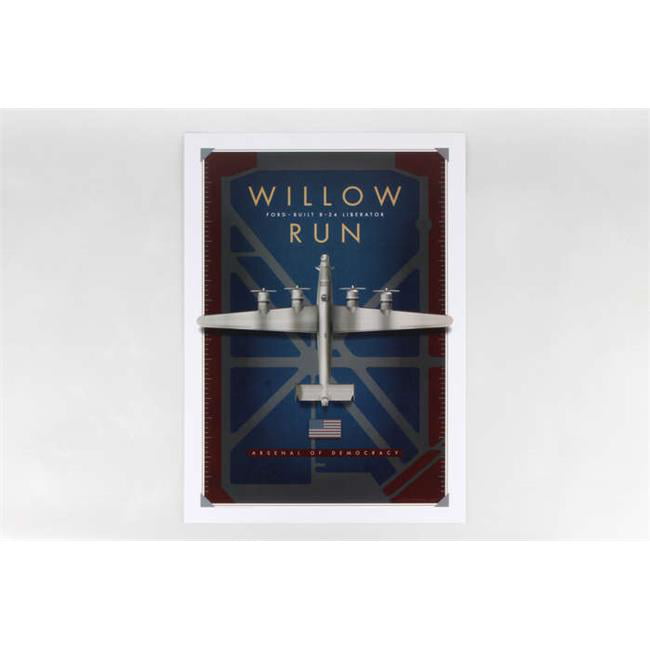 Ja046-1 14 X 20 In. Willow Run B-24 Model Plane Poster