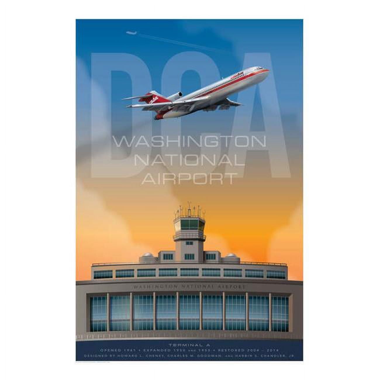 Ja080 Dca Washington National Airport Poster Model Airplane