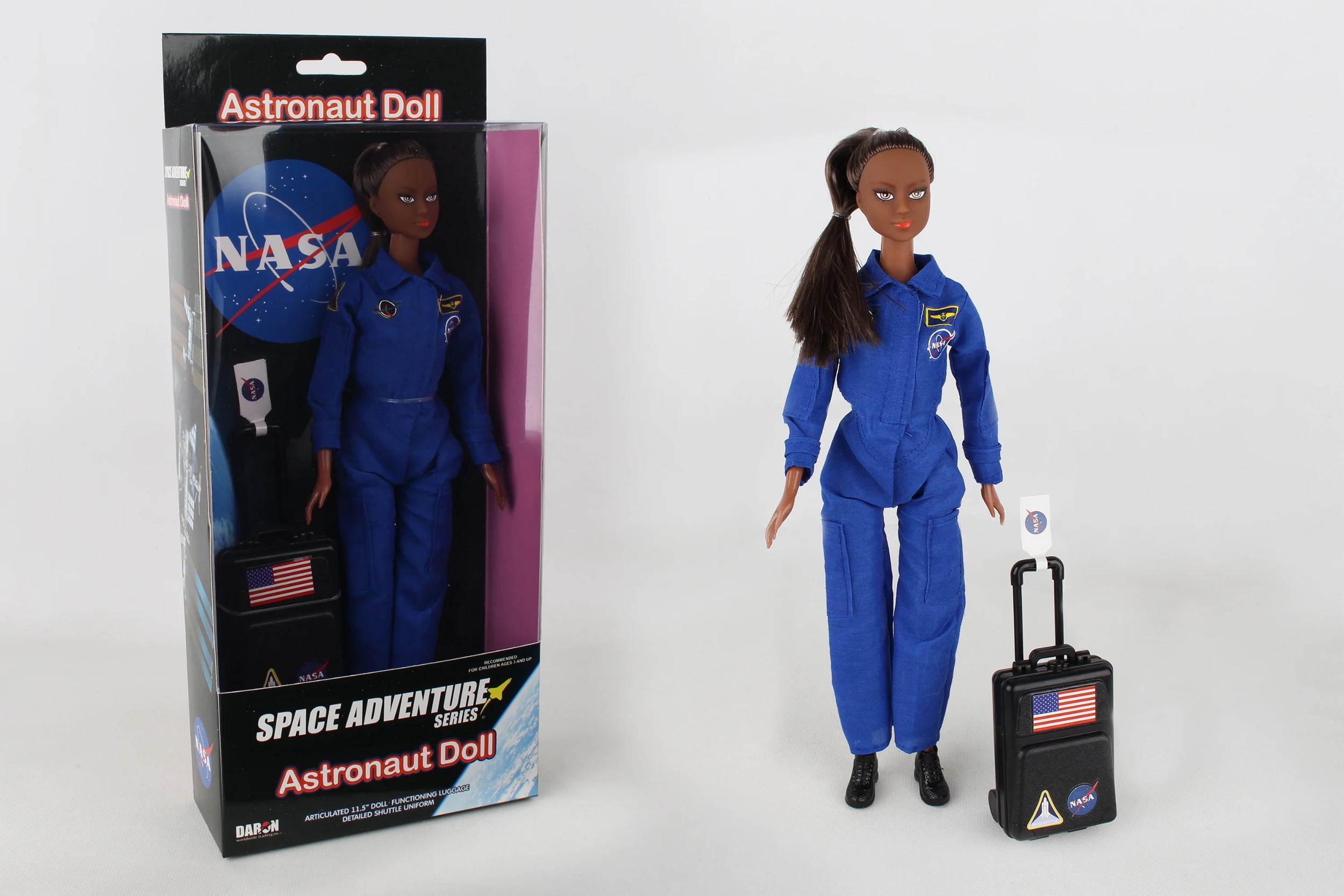 Da500-1b Female Astronaut Doll In Blue Suit Toy
