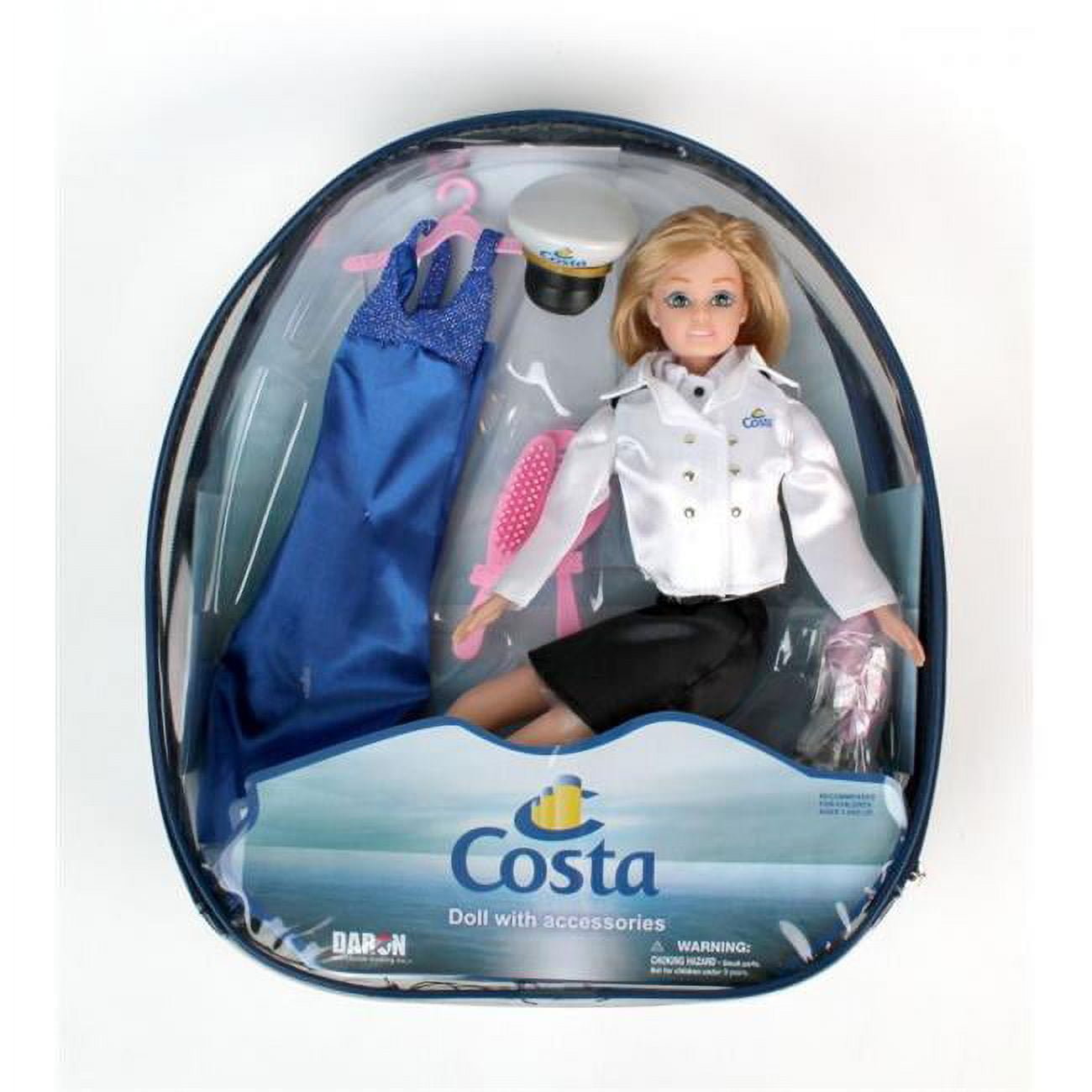 Da8792 Costa Captain Doll In Backpack, 11.50 In.
