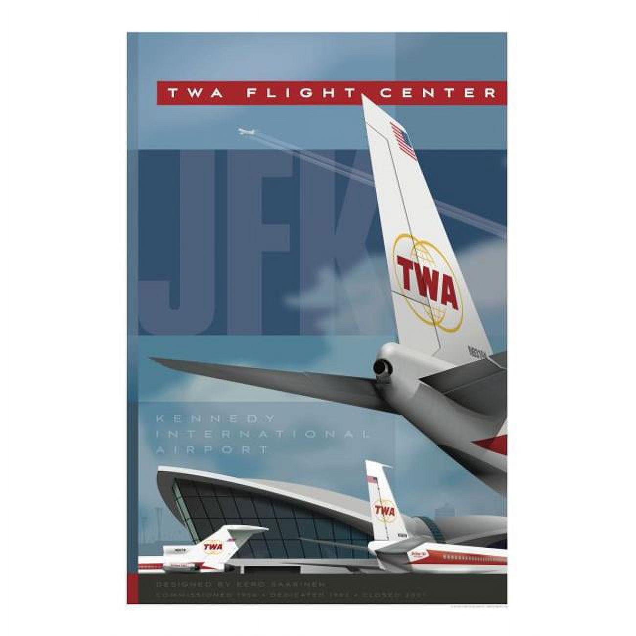 Ja079 Twa Flight Center Jfk Tribute Poster